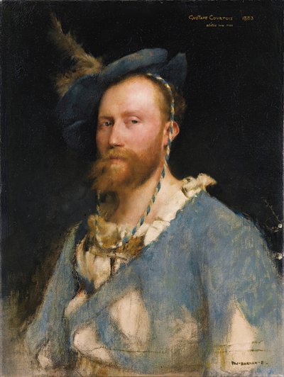 Portræt af kunstneren Gustave Courtois 1852-1923, 1883. af Pascal Adolphe Jean Dagnan Bouveret
