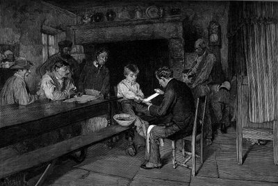 Ulykken (1879): en læge helbreder en ung bondes skade. Stik efter maleriet af Pascal Dagnan-Bouveret (Dagnan Bouveret) (1852-1929). I "" The Illustrous World"" nr. 1208 af 22. maj af Pascal Adolphe Jean Dagnan Bouveret
