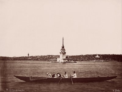 Jomfrutårnet, Galata og Fındıklı boligområder af Pascal Sébah