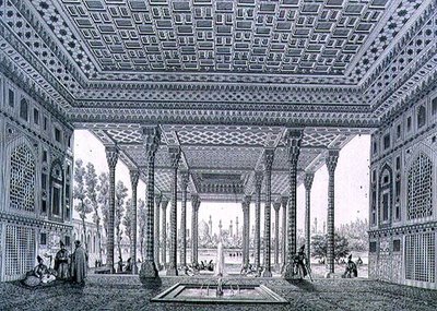 Indvendigt billede af spejlpavillonen, Isfahan, plade 35 fra 