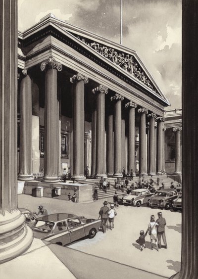 Das British Museum in den 1960er Jahren von Pat (1907-95) Nicolle