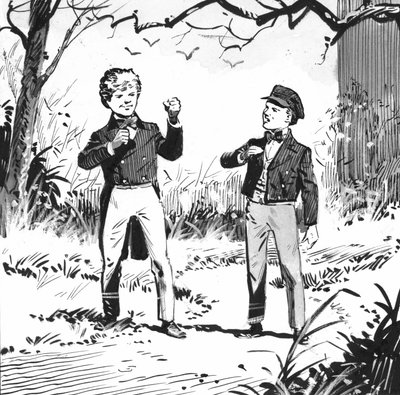 Illustration til Great Expectations af Charles Dickens (pen og blæk) af Pat (1907 95) Nicolle