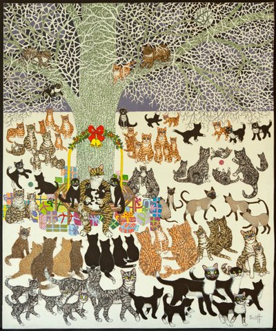 Present Time, 2012 (akryl på calico) af Pat Scott