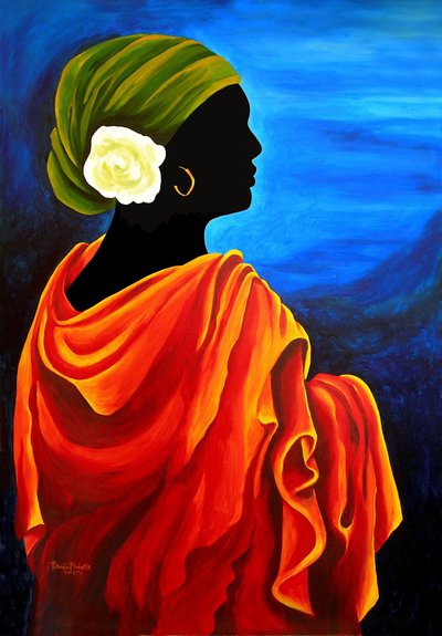 Camelia, 2008 (akryl på masonit) af Patricia Brintle