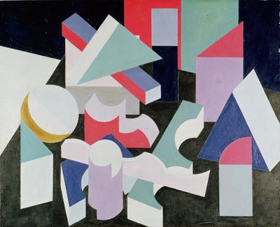 Komposition, ca. 1923-26 (olie og farveblyant på lærred) af Patrick Henry Bruce