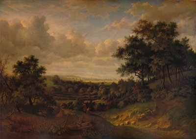Udsigt over Themsen: Greenwich i det fjerne, 1820 af Patrick Nasmyth