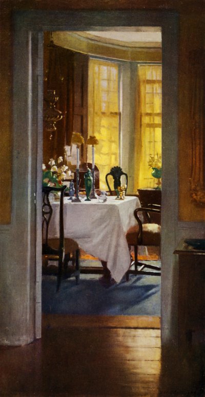Hjem (farve litho) af Patrick William Adam