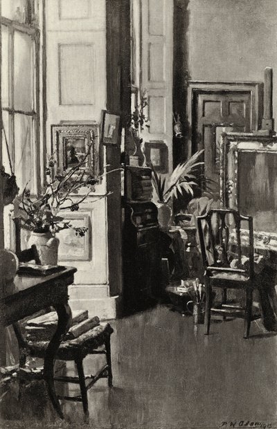 Studio af Miss Paterson (litografi) af Patrick William Adam
