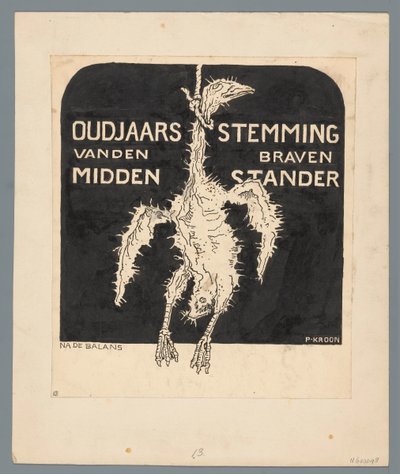 Skaldet udvalgt håndværker Nytårsstemning for den modige middelklasse (titel på objekt) af Patricq Kroon (signed by artist)