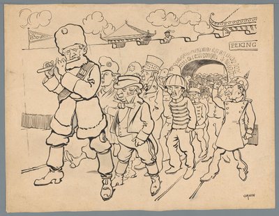 Rusland lokker lande ud af Kina af Patricq Kroon (signed by artist)