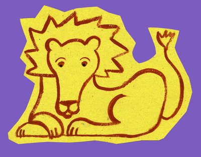 Horoskop: løvens tegn. Illustration af P. La Porta. af Patrizia La Porta