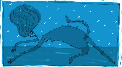 Strega del Tchesal (Chiesale): heks, der forvandler sig til en kat for at udspionere mænd. Illustration af Patrizia La Porta. af Patrizia La Porta