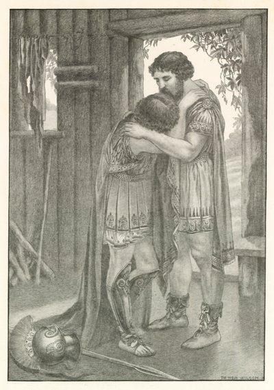 Illustration til Homers Odysseen (litografi) af Patten (after) Wilson