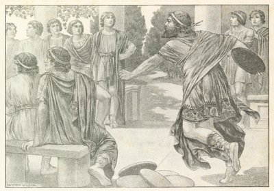 Illustration til Homers Odysseen (litografi) af Patten (after) Wilson