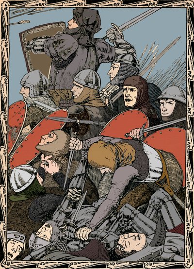 Ved slaget ved Agincourt, 1902 af Patten Wilson