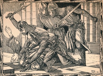 Mordet på Thomas A Becket, 1902 af Patten Wilson