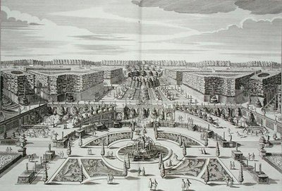 The Great Cascade of the Princely Pleasure Palace and Gardens, Berlin, graveret af Karl Remshard (1678-1735), udgivet ca. 1711-16 (gravering) af Paul Decker
