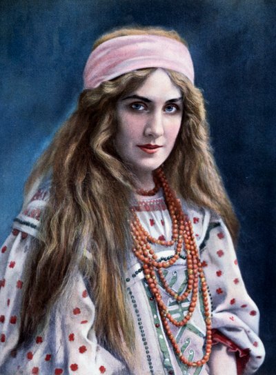 Marguerite Carre (1880-1947) i rollen som Snegourotchka i Snow Maiden af Nikolai Rimsky-Korsakov (1844-1908) af Paul (after) Nadar