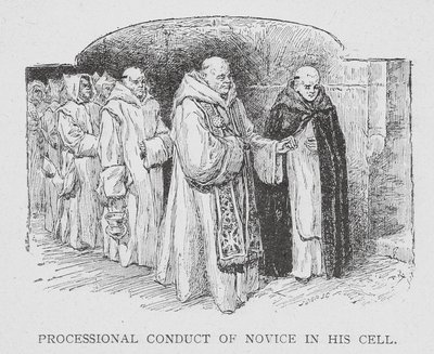 Kartusianerne: Novicens procession i sin celle (litografi) af Paul Adolphe Kauffmann