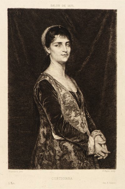 Cortigiana af Paul Adolphe Rajon
