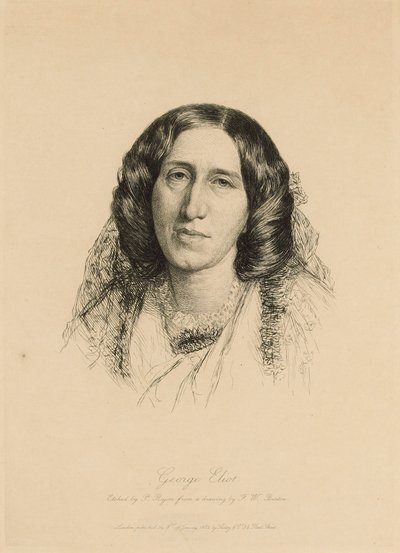 Portræt af George Eliot 1819-1880, 1882. af Paul Adolphe Rajon
