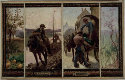 Skitse til Saint-Maur-des-Fossés rådhus: Halage - Gartneri af Paul Albert Baudouin