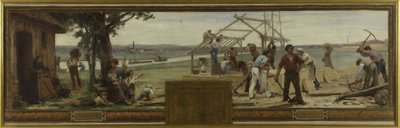 Skitse til rådhuset i Saint Maur-des-Fossés: Familie og arbejde af Paul Albert Baudouin