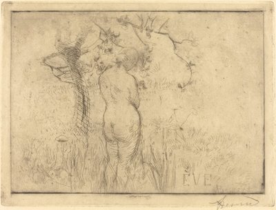 Eve før æbletræet Aften bagfra foran æbletræet, 1892. af Paul Albert Besnard