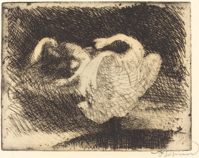 Leda Sovende Leda falder i søvn, 1913. af Paul Albert Besnard