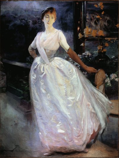 Portræt af Madame Roger Jourdain - Olie på lærred af Paul Albert Besnard