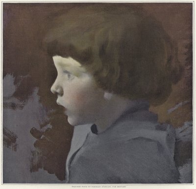 Skitse til et portræt af et barn af Paul Albert Besnard