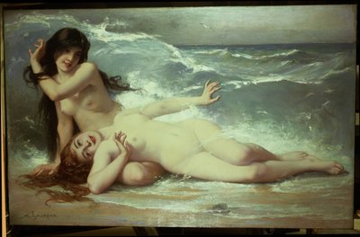 Fange bølger (olie på lærred) af Paul Albert Laurens