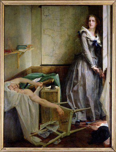 Portræt af Charlotte Corday (1768-93) af Paul Baudry