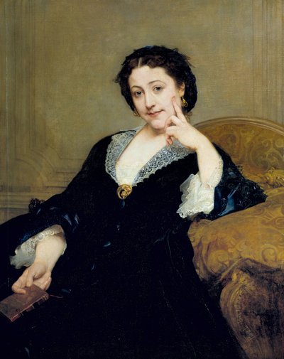 Portræt af Madeleine Brohan (1833-1900) fra Comedie Francaise-maleriet af Paul Baudry (1828-1885) 1860 Søn. 1,06 x 0,84 m Paris, musee d