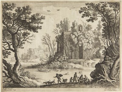 Kirke ved søen af Paul Bril