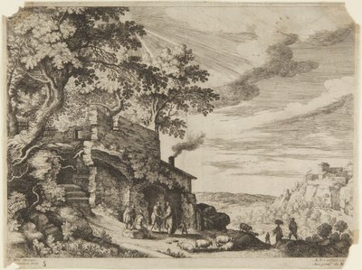 Hyrder foran en ruin af Paul Bril