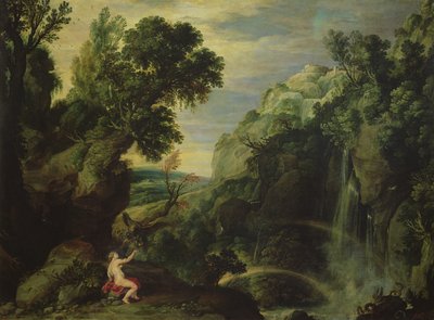 Hebe and the Eagle of Jupiter, 1610 af Paul Bril