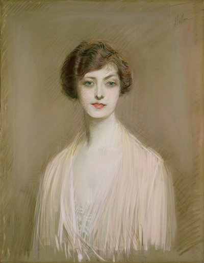 En amerikaner (pastel på lærred) af Paul Cesar Helleu