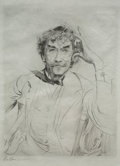 James MacNeill Whistler, 1897. af Paul Cesar Helleu