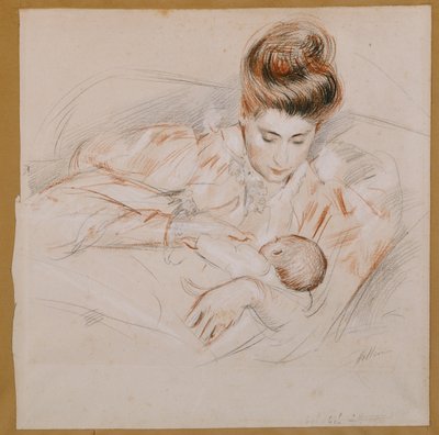 Mor og Barn af Paul Cesar Helleu