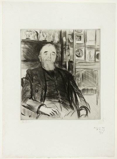 Portræt af Alexis Rouart af Paul Cesar Helleu