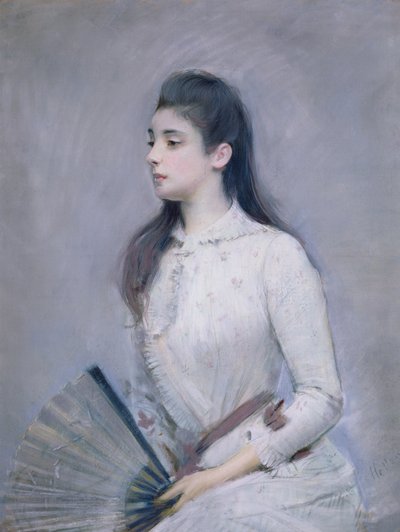 Portræt af Marie Jeanne Gouzien, 18889 (pastel på papir) af Paul Cesar Helleu