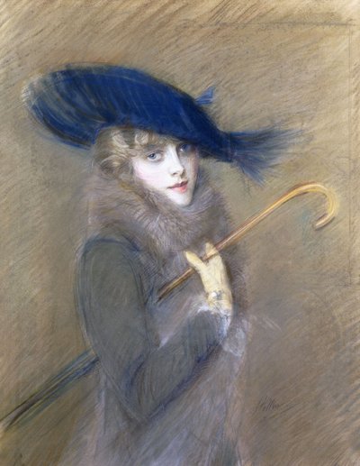Portræt af Peggy Letellier, af Paul Cesar Helleu