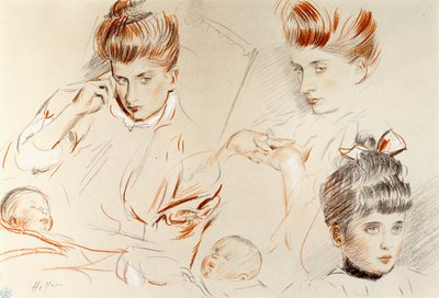 Skitser af Mme, af Paul Cesar Helleu