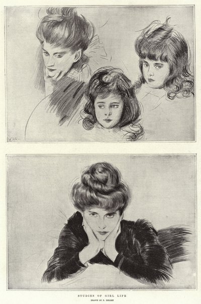 Studier af pigelivet af Paul Cesar Helleu