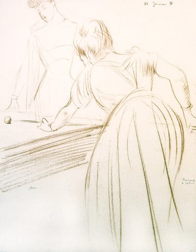 Comtesse Greffuhle og Raymonde de Galard af Paul Cesar Helleu
