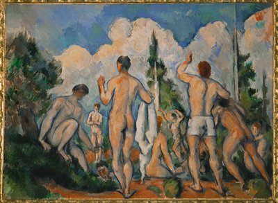 Bathers (olie på lærred) af Paul Cezanne