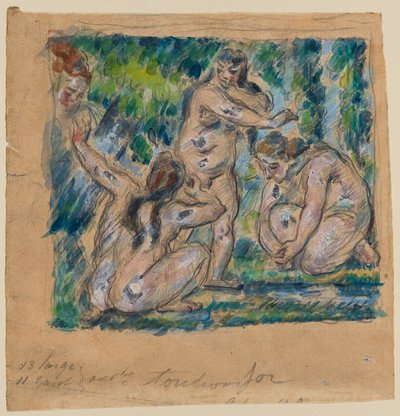 Badegæster af Paul Cezanne