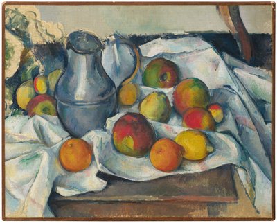 Kedel og frugt af Paul Cézanne
