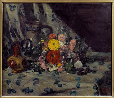 Buket med gul dalhia Maleri af Paul Cezanne (1839-1906) 1873 Søn. 0,54x0,64 m Paris, musee d